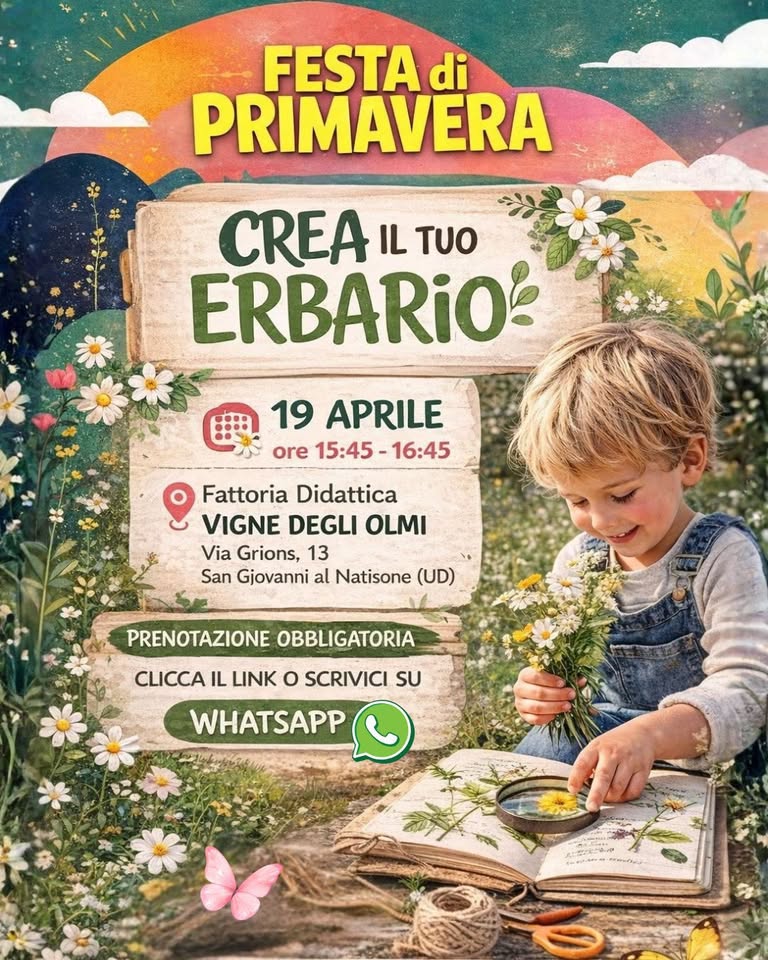 Evento Crea il tuo Erbario Laboratorio bambini – Festa di Primavera Locandina Crea il tuo Erbario Laboratorio bambini – Festa di Primavera - domenica 19 aprile ore 15:45 - 16:45