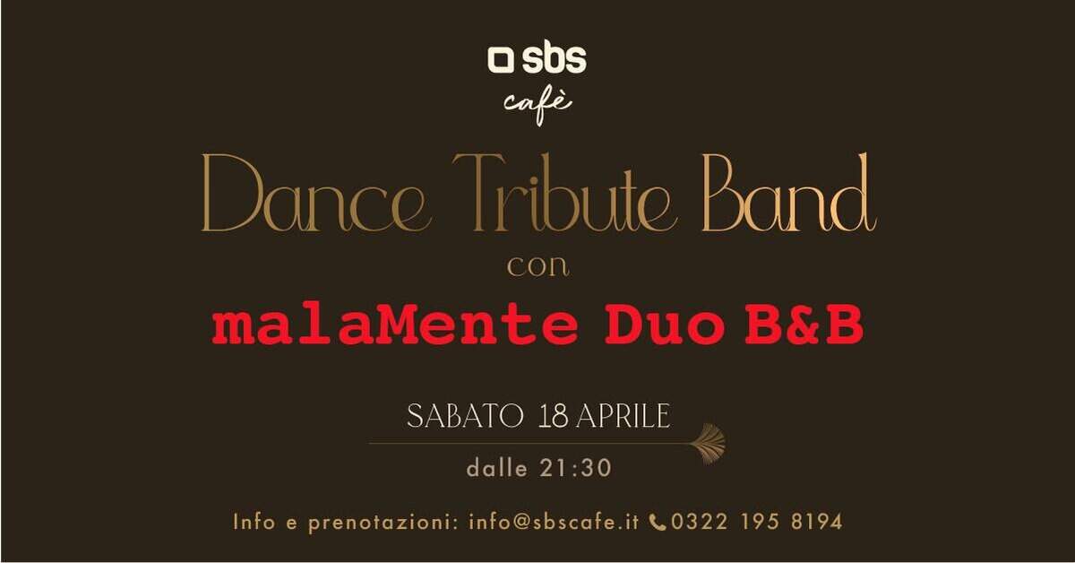 Evento Dance Night con MalaMente Duo Locandina Dance Night con MalaMente Duo - sabato 18 aprile ore 21:30 - 23:30