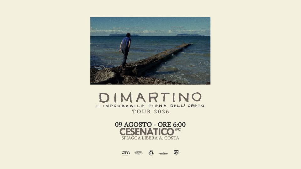 Evento Dimartino – Concerto all’alba a Cesenatico Locandina Dimartino – Concerto all’alba a Cesenatico - domenica 9 agosto ore 06:00 - 08:00