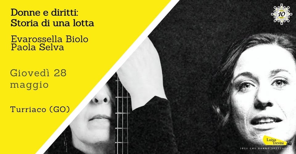 Evento Donne e diritti Storia di una lotta Turriaco (GO) Locandina Donne e diritti Storia di una lotta Turriaco (GO) - giovedì 28 maggio ore 18:00 - 19:30