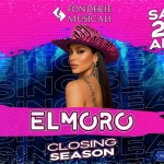 EL MORO Reggaeton – Closing Season @Fonderie Musicali Potrebbe essere un'immagine raffigurante una o più persone e il seguente testo "FONDERIE MUSICALI SAB 25 APR . ELMORO EL CLOSING SEASON Aui بباب molt STEREOCITA NSEVDACE"