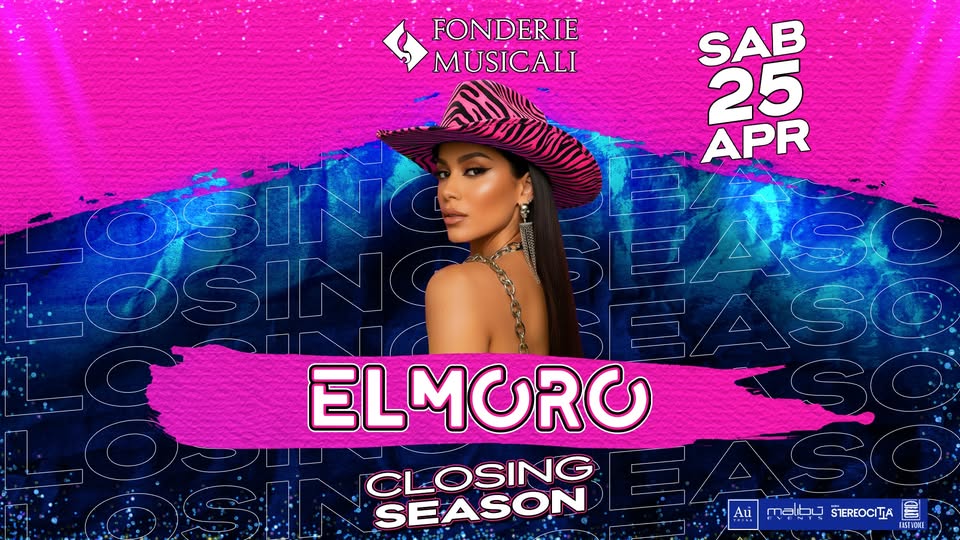 Evento EL MORO Reggaeton – Closing Season @Fonderie Musicali Locandina EL MORO Reggaeton – Closing Season @Fonderie Musicali - sabato 25 aprile ore 23:00 - 01:00