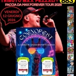 Faccia da Max-Tributo 883&Pezzali@Cognofest San Giorgio in Bosco PD Potrebbe essere un'immagine raffigurante il seguente testo "FACCIAPMAX APAMAX TRIBUTO MAX PEZZALI- 883 FACCIA DA MAXFOREVER TOUR 2026 VENERDI' 12 GIUGNO 2026 מראוד STERST POOO AOPPO: tIm 1 CognoFest HEAЛ SEPTEMBERFEST FEST 2026 COGNO DI S.GIORGIO IN BOSCO PD Il cuore di Cogno batte di nuovo! STREET FOOD, BIRRA MUSICA...E MOLTO ALTRO... Auao DSa nuovo VIBLENZ! HAIN!! DONNE 1522VERA Dpunama.aliTecOpama"