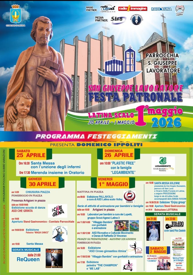 Festa Patronale – 30 aprile e 1 maggio 2026 Potrebbe essere un'immagine raffigurante testo