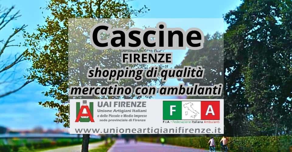 Evento Firenze, Cascine Shopping – Fiera Mercato Di Qualita’ Con Ambulanti Locandina Firenze, Cascine Shopping – Fiera Mercato Di Qualita’ Con Ambulanti - domenica 24 maggio ore 08:00 - 20:00