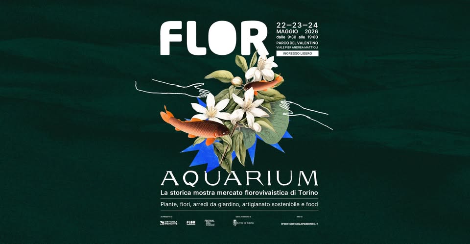 FLOR Primavera · Parco del Valentino · Ingresso libero Potrebbe essere un contenuto grafico raffigurante fiore e testo