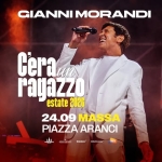 Gianni Morandi • Massa @ Piazza Aranci 24/09/2026 Gianni Morandi – Massa – Piazza Aranci 24/09/2026 a Massa (MS) il 24 settembre 2026