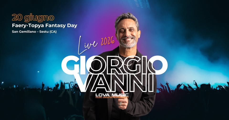 Evento Giorgio Vanni – Acoustic Live Meet&Greet al FAERY – TOPYA Fantasy Day Locandina Giorgio Vanni – Acoustic Live Meet&Greet al FAERY – TOPYA Fantasy Day - sabato 20 giugno ore 17:30 - 19:30