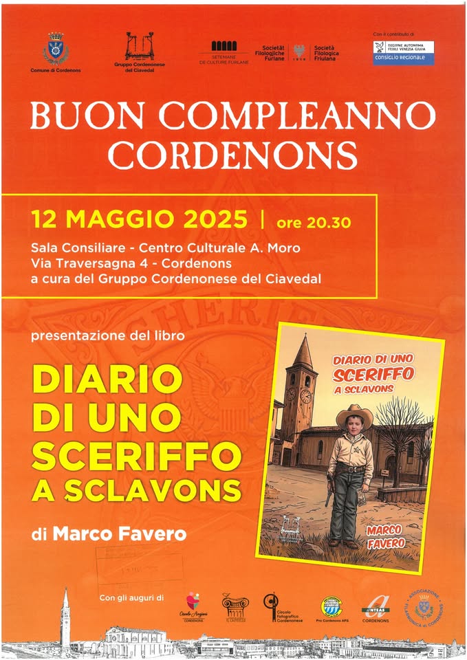 Gruppo Cordenonese del Ciavedal presenta BUON COMPLEANNO CORDENONS Potrebbe essere un'immagine raffigurante testo