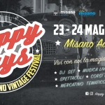 Happy Days Misano Vintage Festival Potrebbe essere un contenuto grafico raffigurante bevanda e il seguente testo "misano misano PROM D. EИиe BE иTTaςε Happy mujll 23 23-24 24 MAGGIO 2026 Misano Adriatico Days VINTAGEFESTIVA NTER Vivi Viri con noi la magia degli Anni 50! *DJ DJ SET MUSICA LIVE SPETTACOLI CORSI DI BALLO MISANO STREET FOOD MERCATINO TEMATICO awwtmakimabla.come f O Happy Days Misano"