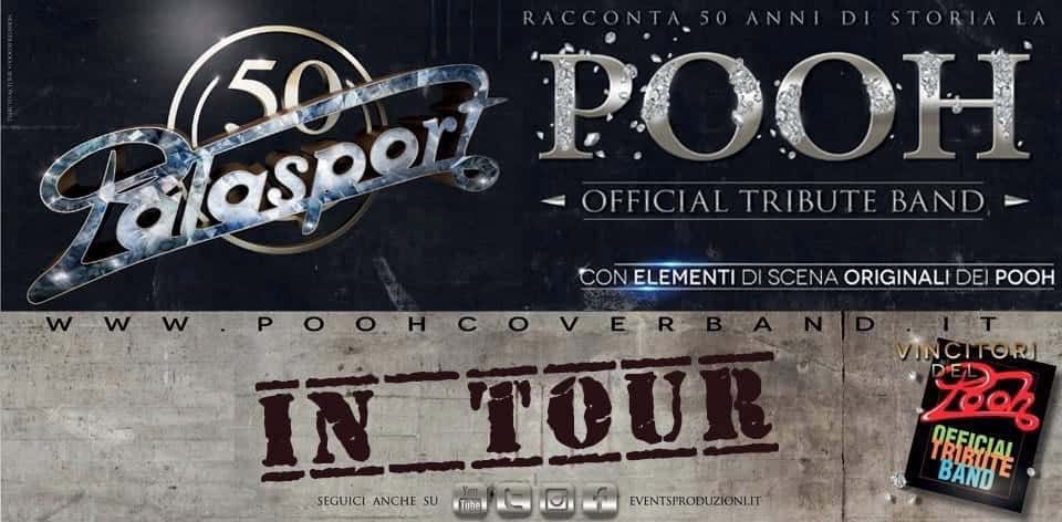 I Palasport in concerto ad Alba Adriatica (TE) Potrebbe essere un'immagine raffigurante il seguente testo "CON ELEMENTI DI SCENA ORIGINALI DEI POOH 50 Folaspor? POOH OFFICIAL TRIBUTE OFFICIALTRIBUTEBAND- BAND= O INTOU του SEGUICI ANCHE SU T的hem আ EVENTSPRODUZIONI.IT VINCITORI Zoch PEEARIAE PEFICIAL TRIBITE BANTE BAND"