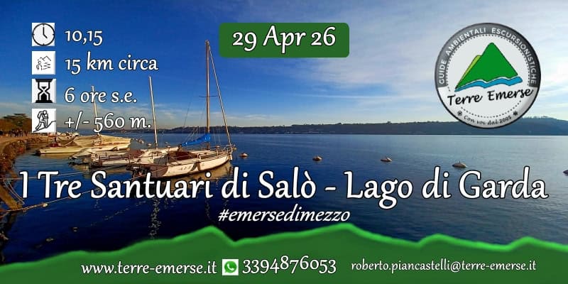 I Tre Santuari di Salò – Lago di Garda – #emersedimezzo Potrebbe essere un'immagine raffigurante testo