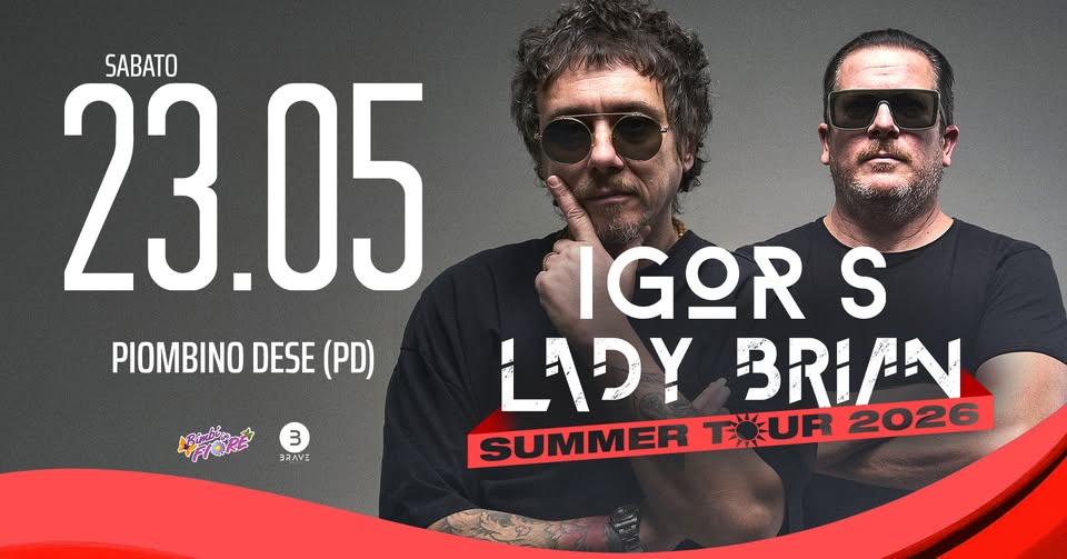 Igor S & Lady Brian • Piombino Dese (PD) Potrebbe essere un'immagine raffigurante il seguente testo "FIOKE 6ABATO 23.05 IGOR S PIOMBINO DESE (PD) LADY BRIAN SUMMER T TXUR UR 2026 3 ヨRAE"