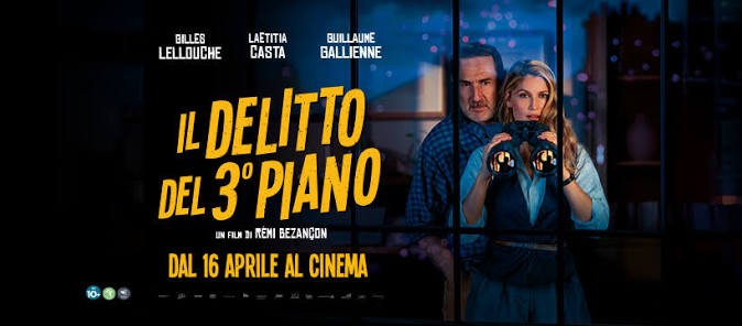 IL DELITTO DEL TERZO PIANO Potrebbe essere un'immagine raffigurante pianoforte e il seguente testo "BILLES LELLOUCHE LAETITIA CASTA BUILLAUME BALLIENNE IL DELITTO DEL 3 PI FILH DI INFUNDRENBEZANCON I REMI BEZANÇON DAL 16 APRILE AL CINEMA"