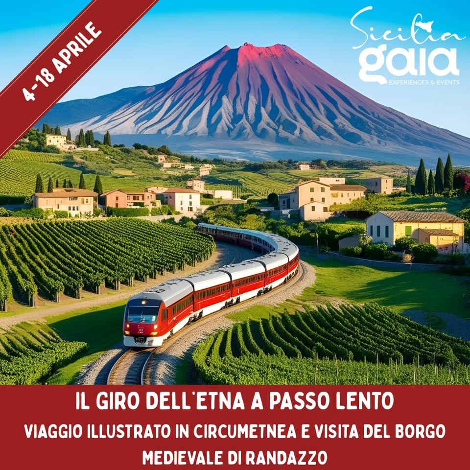Evento Il Giro Dell’etna A Passo Lento In Circumetnea E Visita Del Borgo Medievale Di Randazzo Locandina Il Giro Dell’etna A Passo Lento In Circumetnea E Visita Del Borgo Medievale Di Randazzo - sabato 18 aprile ore 07:30 - 17:30
