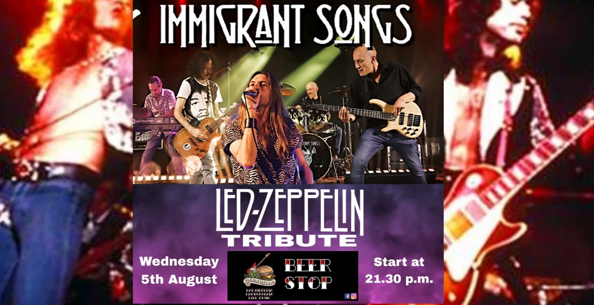 Evento Immigrant songs live@ Beer Stop Locandina Immigrant songs live@ Beer Stop - mercoledì 5 agosto ore 21:00 - 23:00