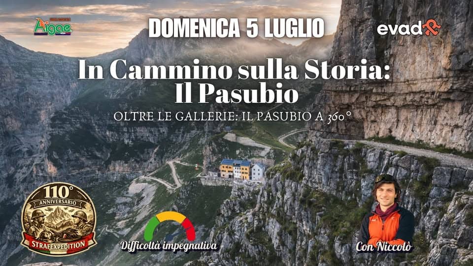 Evento In Cammino sulla Storia Il Pasubio a 360° Locandina In Cammino sulla Storia Il Pasubio a 360° - domenica 5 luglio ore 08:30 - 10:30