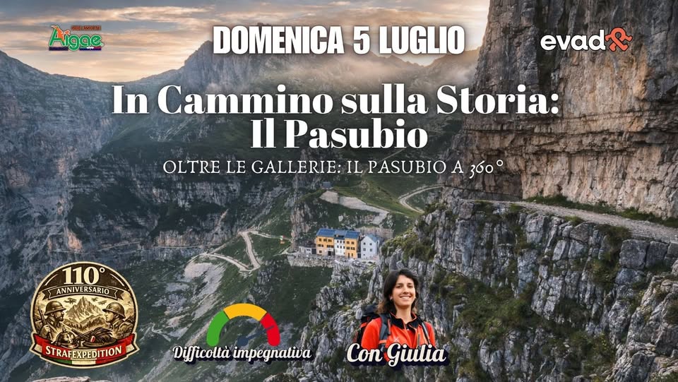 Evento In Cammino sulla Storia Il Pasubio a 360° Locandina In Cammino sulla Storia Il Pasubio a 360° - domenica 5 luglio ore 08:30 - 10:30