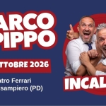 INCALMATI Potrebbe essere un'immagine raffigurante una o più persone e il seguente testo "ന E TRIO COMICO PIPPO A 2-3-4 E 2026 ) Teatro Ferrari Camposampiero (PD) INCALMATI"