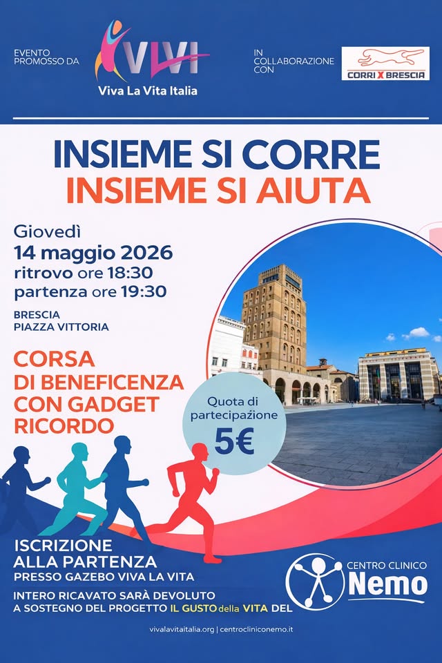 Evento Insieme Si Corre Insieme Si Aiuta Locandina Insieme Si Corre Insieme Si Aiuta - giovedì 14 maggio ore 18:30 - 20:30