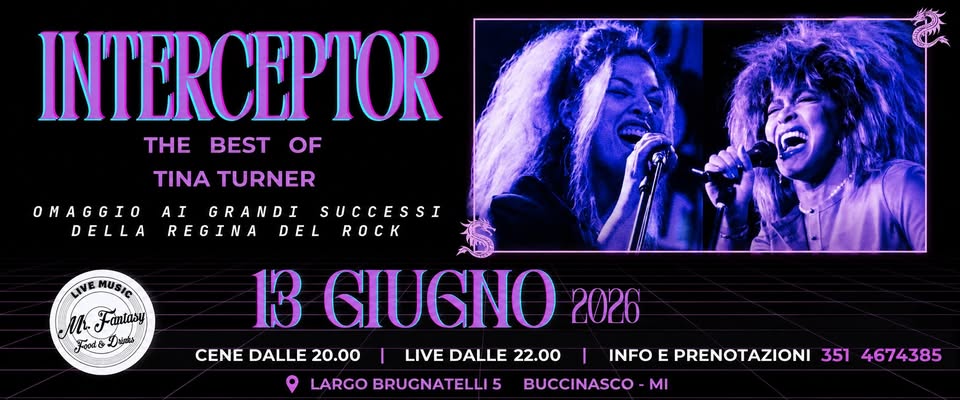 Evento Interceptor in Concert Locandina Interceptor in Concert - sabato 13 giugno ore 22:00 - 00:00