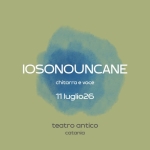 IOSONOUNCANE | chitarra e voce | Teatro Antico, Catania Potrebbe essere un contenuto grafico raffigurante il seguente testo "AZUL 즈이 IOSONOUNCANE IOSONOUNCANE chitarra chitarraevoce e voce 11 luglio26 teatro antico catania"