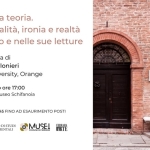 ISR – CONFERENZA – Ariosto e la teoria Potrebbe essere un'immagine raffigurante il seguente testo "Ariosto e la teoria. Intertestualità, ironia e realtà nel Furioso e nelle sue letture Una conferenza di Corrado Confalonieri Chapman University, Orange Giovedì 11 giugno ore 17:00 Sala Conferenze, Museo Schifanoia Via Scandiana 27 CRONICO ARKISTO INGRESSI dalle ore 16:45 FINO AD ESAURIMENTO POSTI nArAAABA CIETRZADA ISTITUTO DI STUDI RINASCIMENTALI MUSEI COMUNEDIFERRARA PIEE FERRARA ARTE"