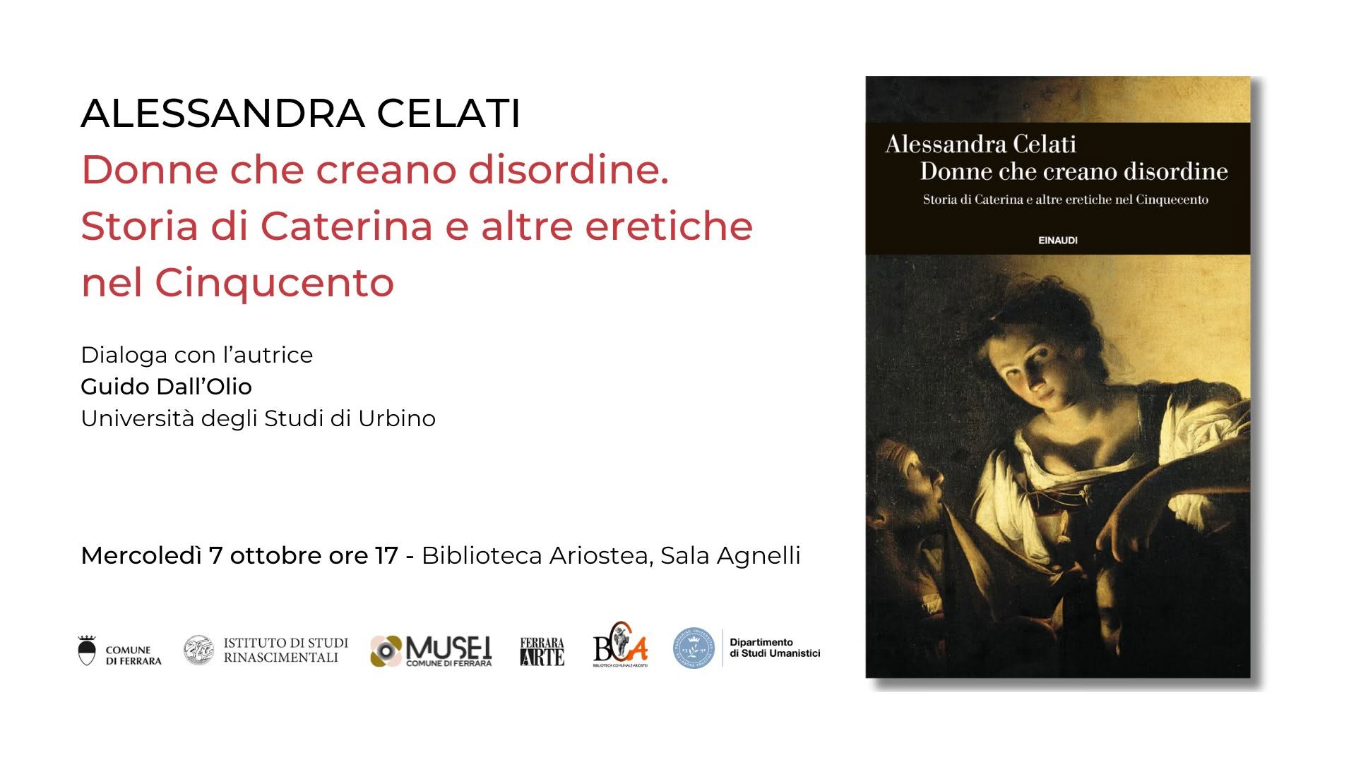 Evento ISR – Presentazione “Donne che creano disordine” di ALESSANDRA CELATI Locandina ISR – Presentazione “Donne che creano disordine” di ALESSANDRA CELATI - mercoledì 7 ottobre ore 17:00 - 19:00