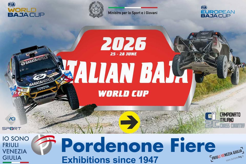 Evento Italian Baja World Cup Locandina Italian Baja World Cup - da giovedì 25 giugno - domenica 28 giugno 2026 ore 07:00 ore 13:30