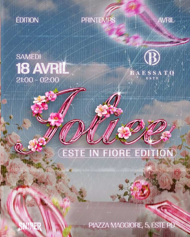 Evento Jolie Baessato Este Locandina Jolie Baessato Este - sabato 18 aprile ore 21:00 - 23:00