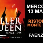 Killer Queen live@Monte Brullo, Faenza (RA) Potrebbe essere un'immagine raffigurante il seguente testo "31 AYNIVERNANT MERCOLEDI' 13 MAGGIO RISTORANTE MONTE BRULLO K KILLER ILLER QUEEN UEEN SINCE 1995 OFFICIAL ITALIAN FFICIALITALIANQUENPERFORMERS QUEEN EEN PERFORMERS FAENZA (RA)"