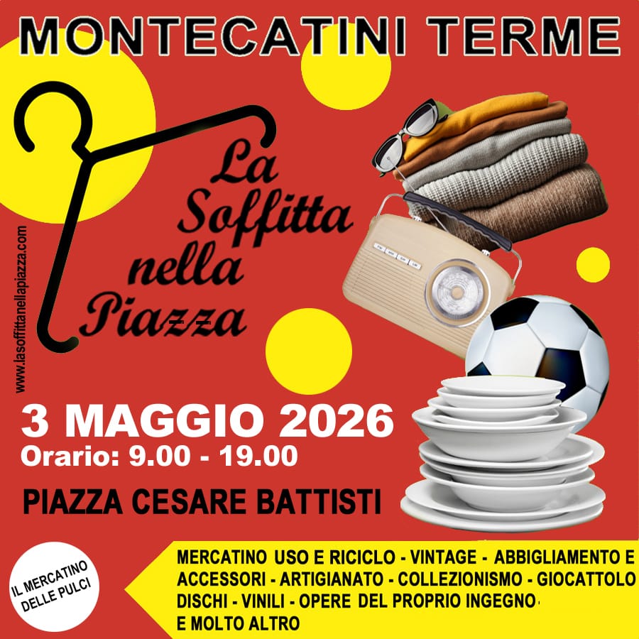 Evento La soffitta nella Piazza 3 maggio 2026 Locandina La soffitta nella Piazza 3 maggio 2026 - domenica 3 maggio ore 08:00 - 20:00