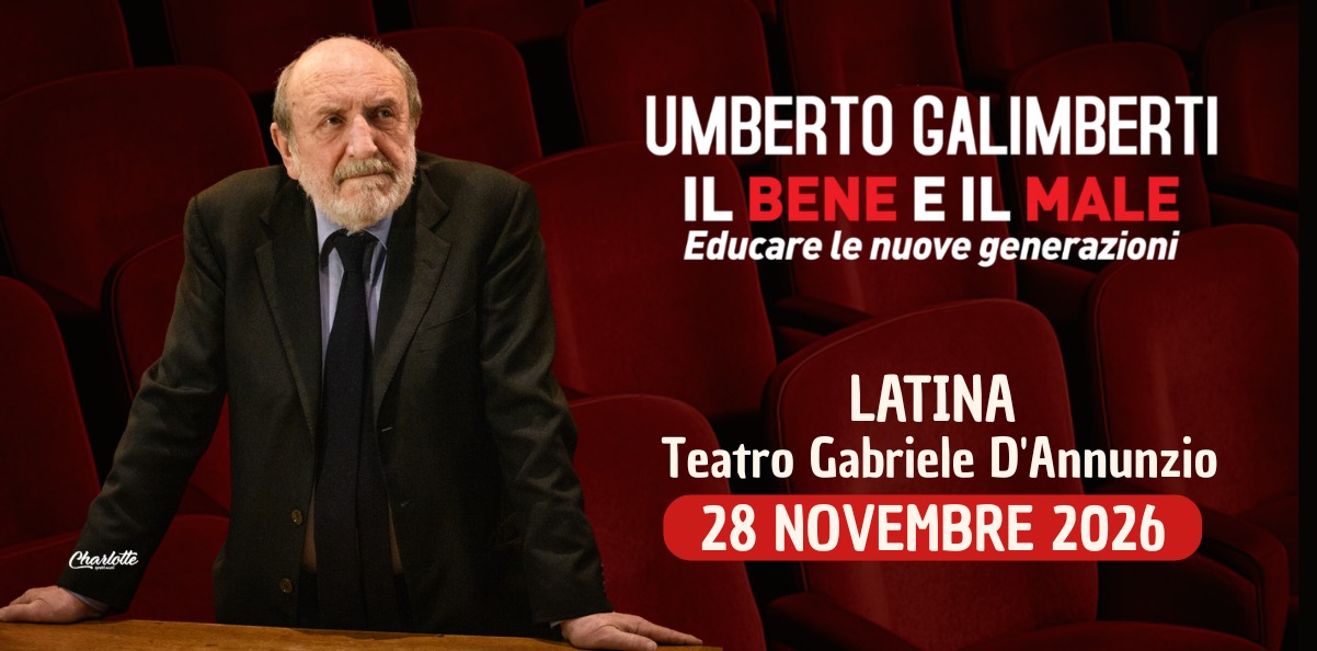 Evento LATINA – Teatro Gabriele D’Annunzio, Umberto Galimberti Il Bene e il Male. Locandina LATINA – Teatro Gabriele D’Annunzio, Umberto Galimberti Il Bene e il Male. - sabato 28 novembre ore 21:00 - 23:00