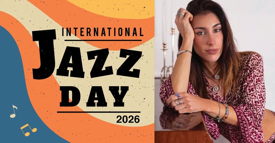 LISA CANTA ORNELLA -“OMAGGIO AD ORNELLA VANONI” Potrebbe essere un'immagine raffigurante strumento musicale e il seguente testo "JAZZ AZZ INTERNATIONAL DAY 2026"