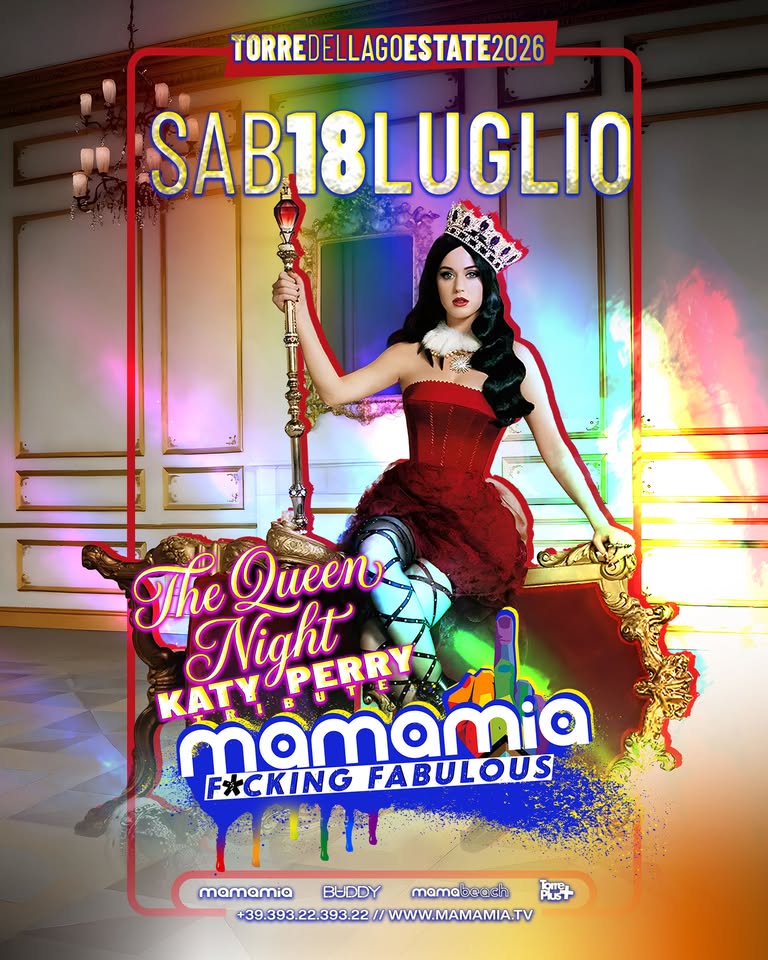 Evento Mamamia Ogni Sabato! Locandina Mamamia Ogni Sabato! - da venerdì 24 aprile - sabato 18 luglio 2026 ore 23:00 ore 05:00