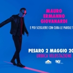 Mauro Ermanno Giovanardi live | E poi scegliere con cura le parole Tour | Urbica Velostazione Pesaro Potrebbe essere un contenuto di pop art raffigurante il seguente testo "MAURO ERMANNO GIOVANARDI E EPOI SCEGLIERE CON CURA LE PAROLE TOUR PESARO 2 MAGGIO 2026 URBICA VELOSTAZIONE URBICA"