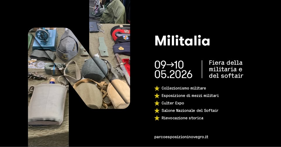 Evento Militalia Locandina Militalia - da sabato 9 maggio - domenica 10 maggio 2026 ore 10:00 ore 14:00