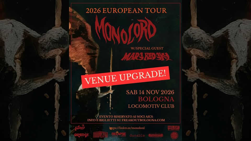 Evento Monolord, Mars Red Sky Freakout Club Locandina Monolord, Mars Red Sky Freakout Club - sabato 14 novembre ore 21:00 - 23:00