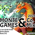 Montegame & Co.Mix 2026 Potrebbe essere un contenuto grafico raffigurante il seguente testo "0 Carri Disarmati presenta: APS Ludica 2026 MO GAMES NTE &Mx & Co. 14 giugno ore 10.00-19.00 Parco Ludovico Manin Montebelluna (TV) INGRESSOLIBE LIBERO"