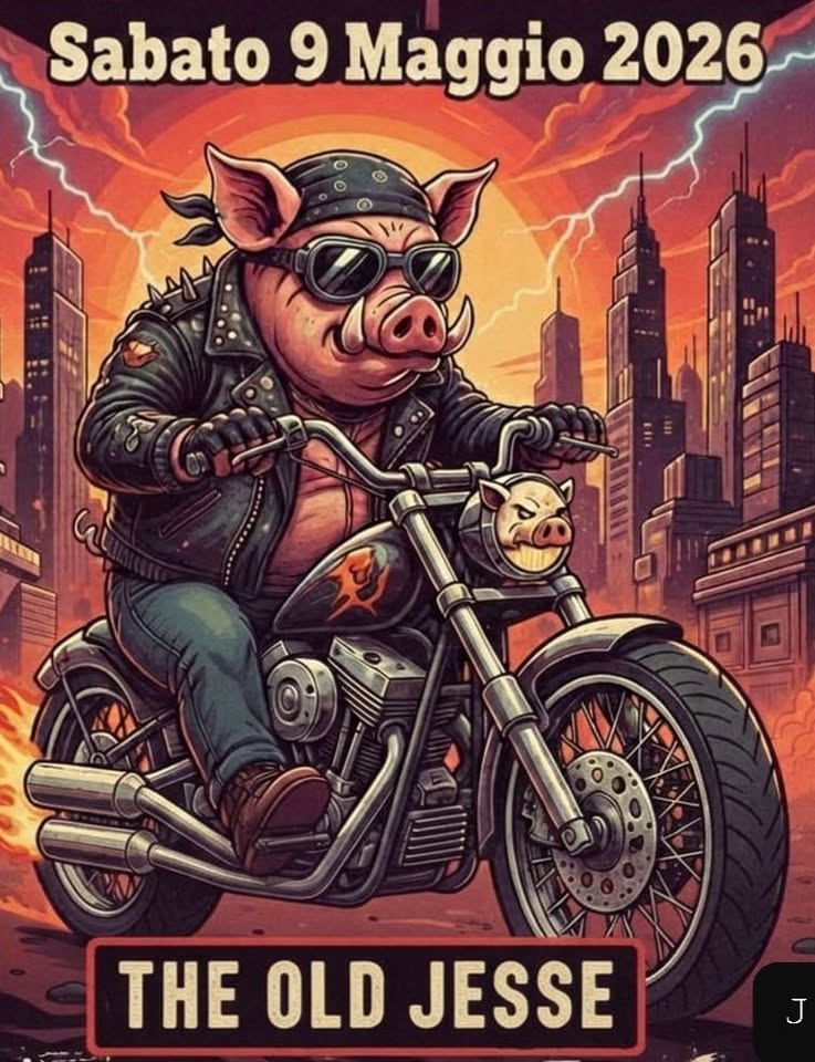 Potrebbe essere un'immagine raffigurante il seguente testo "PORK Sabato 9 Maggio 2026 同回 THE THEOLDJESSE OLD JESSE J"