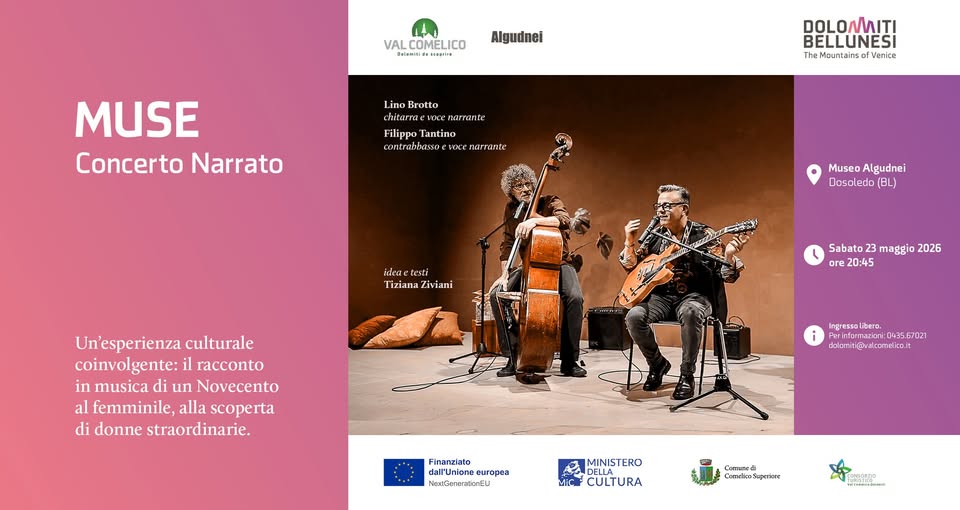 Evento Muse – Concerto narrato – Dosoledo (BL) Locandina Muse – Concerto narrato – Dosoledo (BL) - sabato 23 maggio ore 20:45 - 22:45