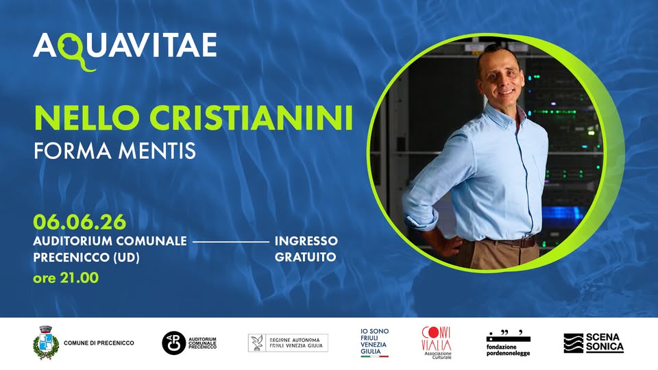 Evento Nello Cristianini Forma Mentis Locandina Nello Cristianini Forma Mentis - sabato 6 giugno ore 21:00 - 23:00