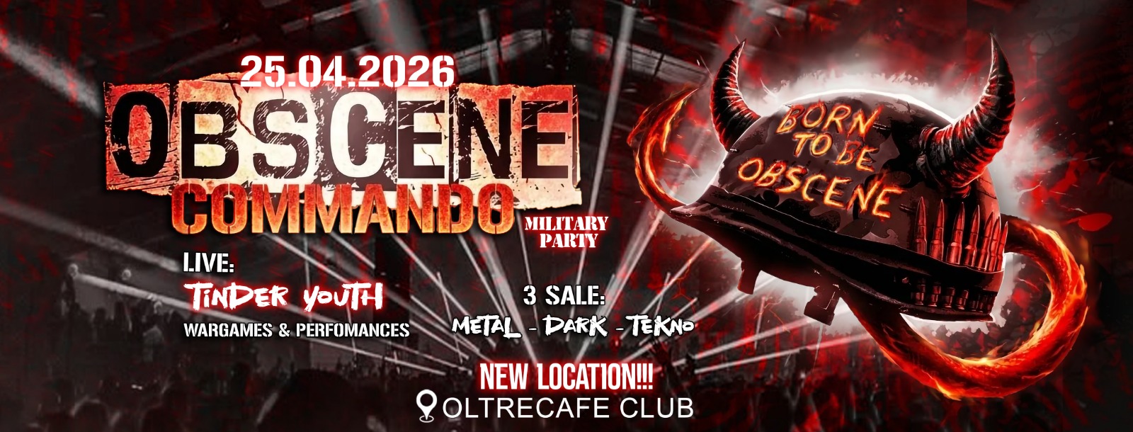 Evento Obscene Commando @Oltrecafe Club – Soliera – Locandina Obscene Commando @Oltrecafe Club – Soliera – - sabato 25 aprile ore 22:00 - 00:00