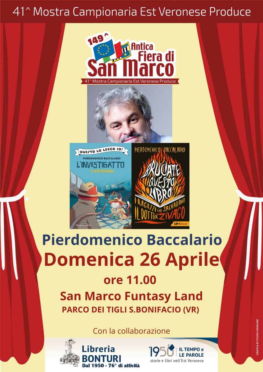 Evento Pierdomenico Baccalario Alla Fiera Di San Bonifacio Locandina Pierdomenico Baccalario Alla Fiera Di San Bonifacio - domenica 26 aprile ore 11:00 - 12:30