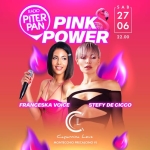 Piterpan Pink Power @ Capannina Levà | Montecchio Precalcino VI Potrebbe essere un contenuto grafico raffigurante incendio e il seguente testo "RADIO PITER PAN PINK POWER -SAB 27 06 22.00 FRANCESKA VOICE STEFY DE CICCO C Capannina Levá MONTECCHIO PRECALCINO MONTECCHIOPRECALCINOVI VI"