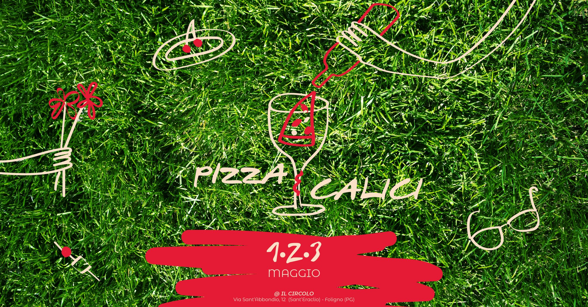 Pizza & Calici 2026 Potrebbe essere un disegno raffigurante mappa e testo