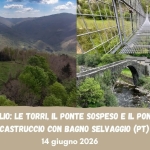 Popiglio: Le Torri, il Ponte Sospeso e il Ponte di Castruccio con Bagno Selvaggio Popiglio Le Torri, il Ponte Sospeso e il Ponte di Castruccio con Bagno Selvaggio a Popiglio (PT) il 14 giugno 2026