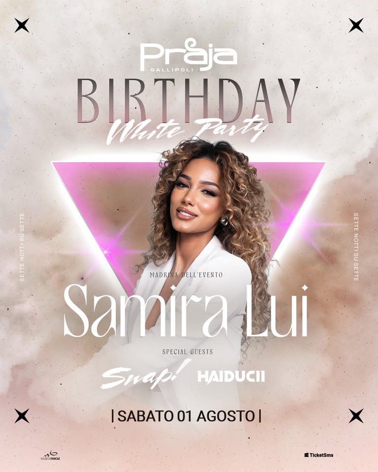Evento Praja Gallipoli Locandina Praja Gallipoli - sabato 1 agosto ore 23:00 - 01:00