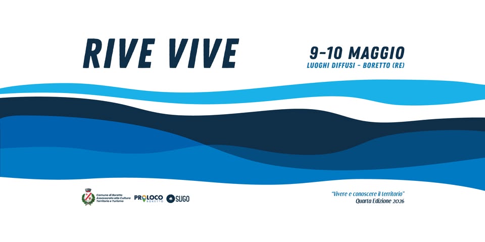 RIVE VIVE 4a Edizione | Boretto (RE) | Vivere e conoscere il territorio Potrebbe essere un contenuto grafico raffigurante testo