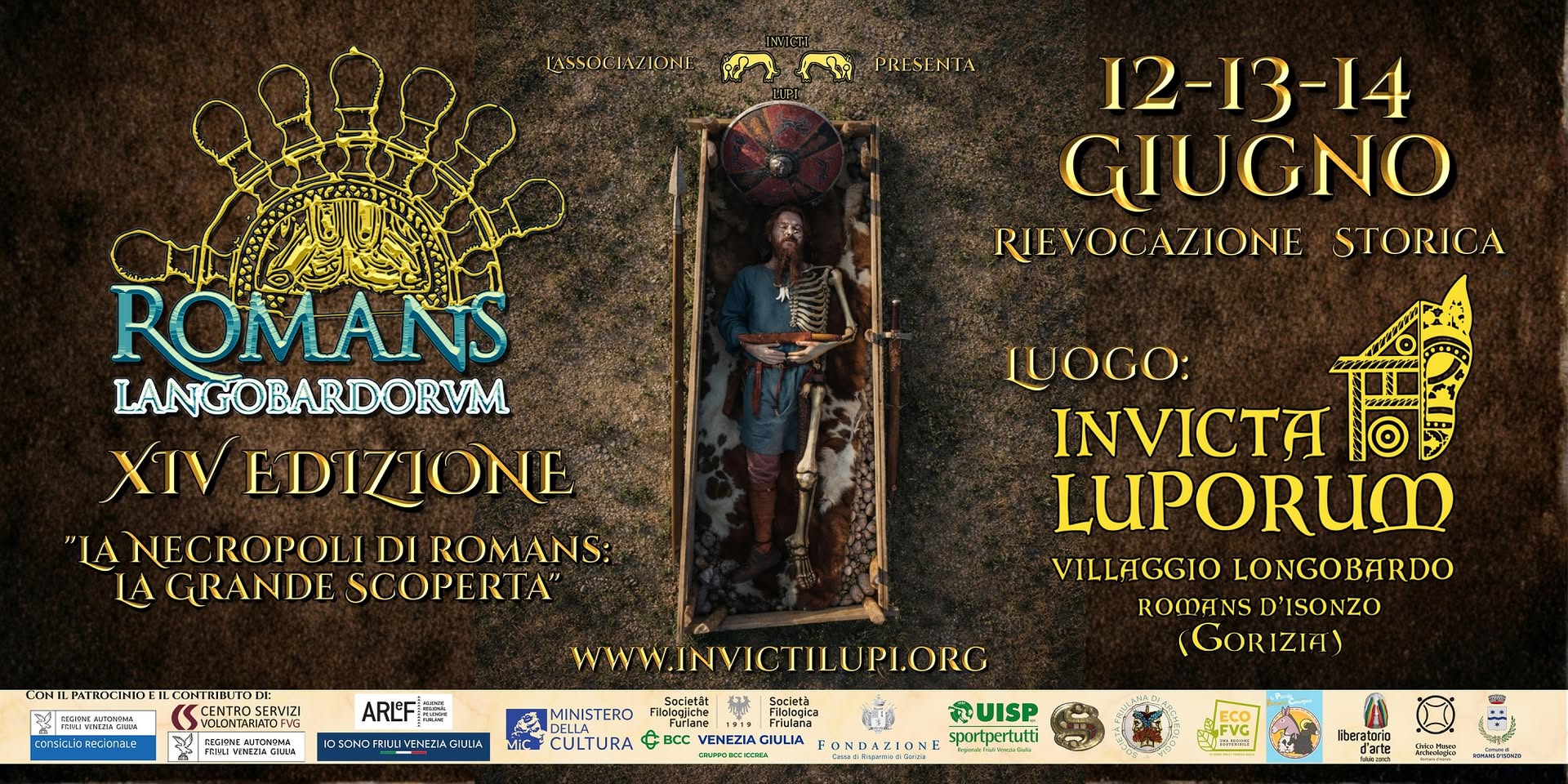 Evento Romans Langobardorum – rievocazione storica 12 – 13 – 14 giugno 2026 – XIV edizione Locandina Romans Langobardorum – rievocazione storica 12 – 13 – 14 giugno 2026 – XIV edizione - da venerdì 12 giugno - domenica 14 giugno 2026 ore 19:00 ore 22:00